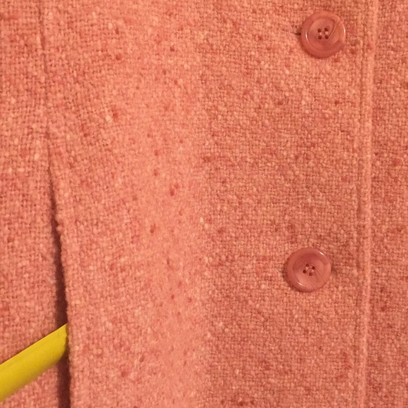 🎀 NWOT Pink Tweed Wool Coat Size= Medium or 8 - Picture 4 of 8